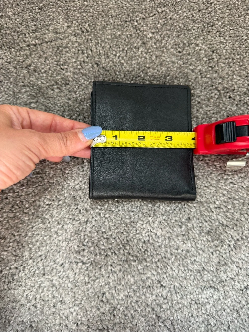Black Leather Texas Stallion Bi-Fold Wallet